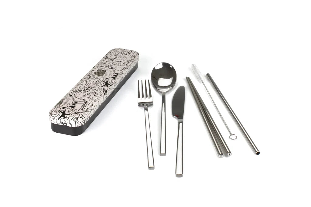 Carry Your Cutlery Tin Set | Assorted Designs