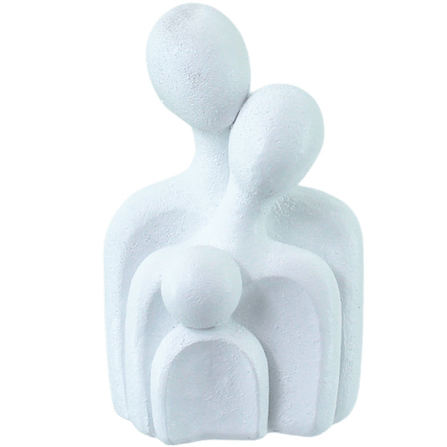 Trio Family Statue | White