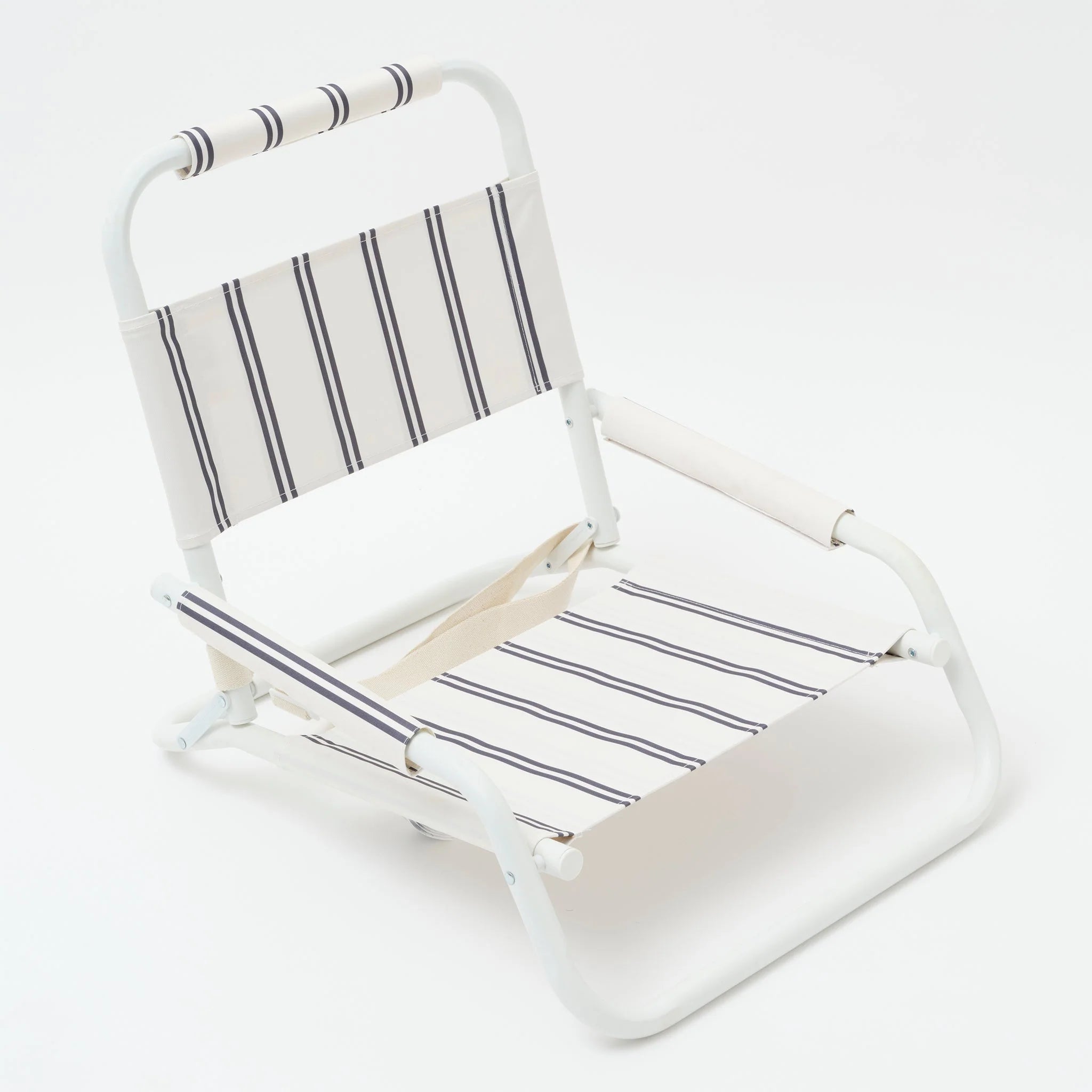 Beach Chair Charcoal Stripe