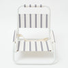 Beach Chair Charcoal Stripe