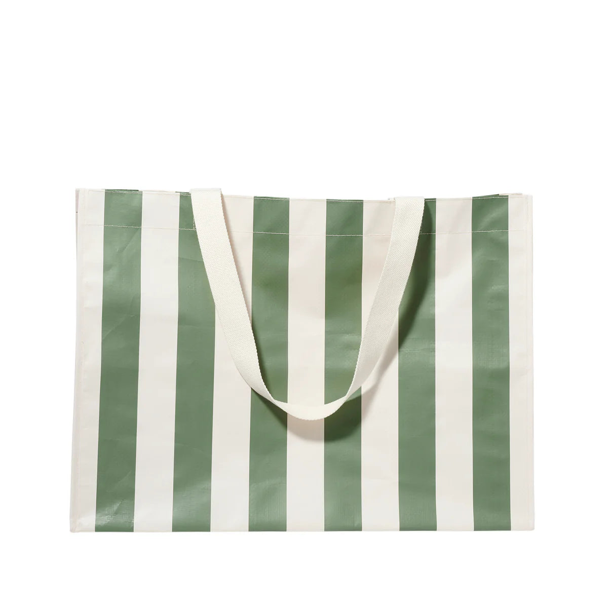 Carryall Beach Bag | The Vacay Olive Stripe