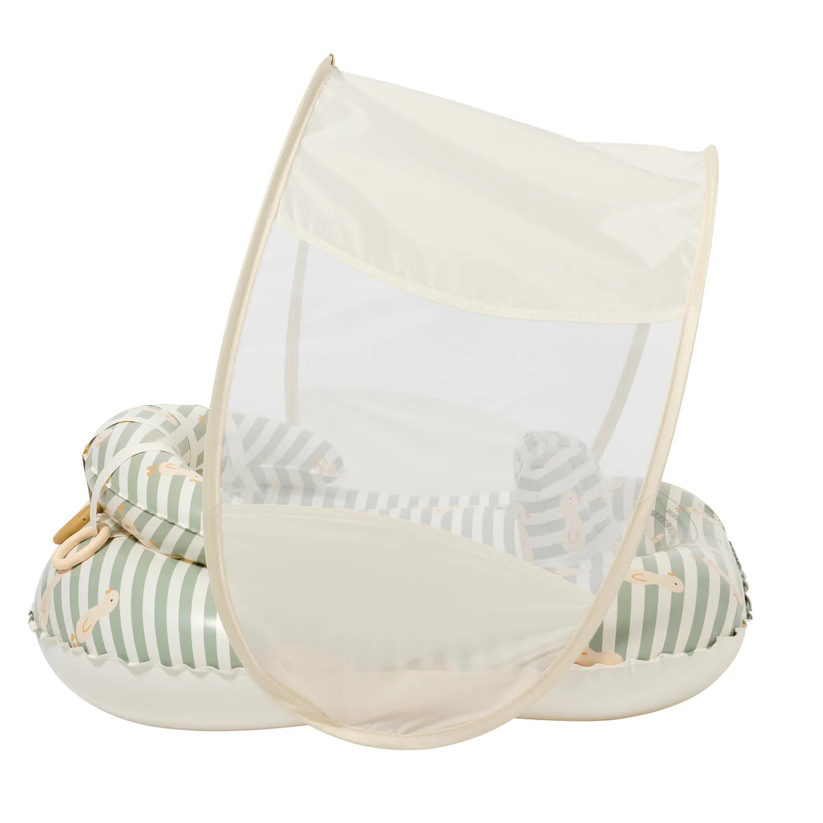 Interactive Baby Float | Duck Sage Stripe