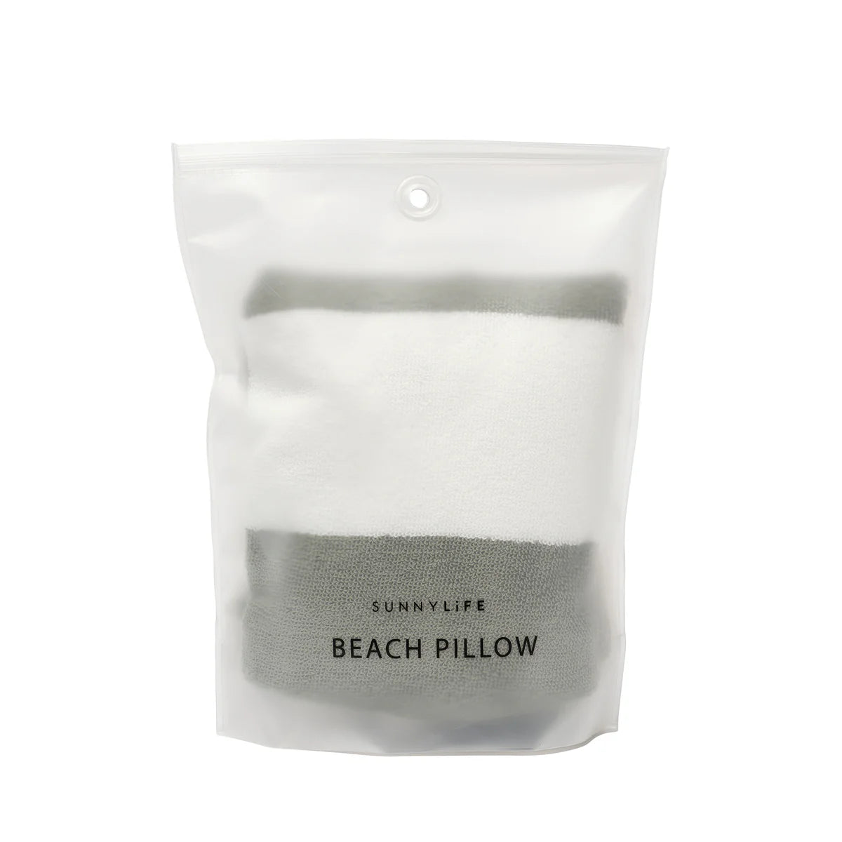 Inflatable Beach Pillow | The Vacay Olive Stripe