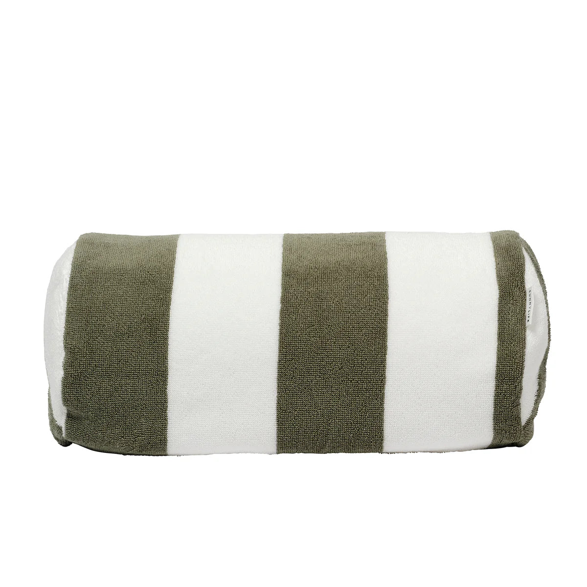 Inflatable Beach Pillow | The Vacay Olive Stripe