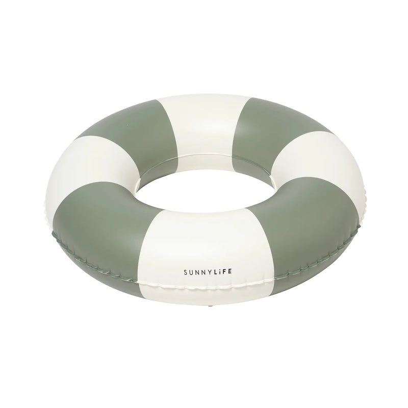 Mini Tube Pool Ring | Olive Stripe