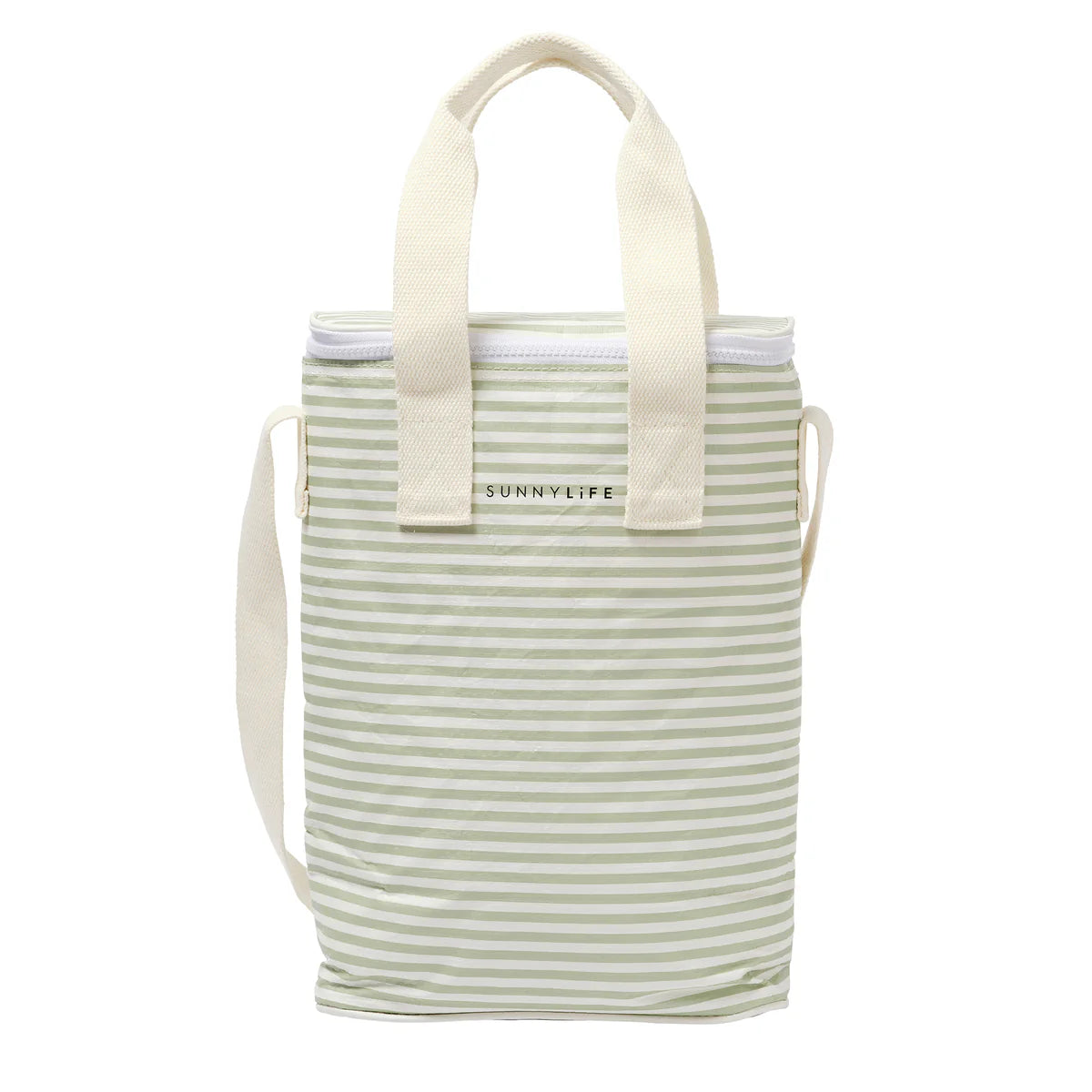 Light Cooler Drinks Bag | Sea Sage Stripe