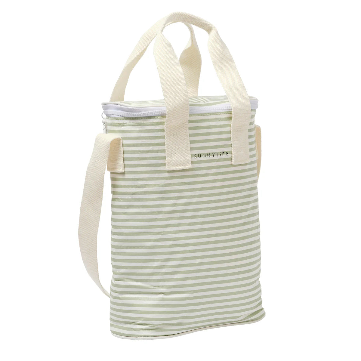 Light Cooler Drinks Bag | Sea Sage Stripe