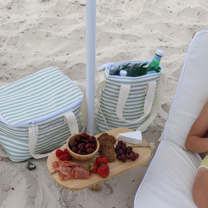 Light Cooler Drinks Bag | Sea Sage Stripe