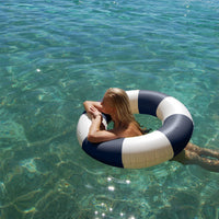Slim Tube Pool Ring | Navy Stripe
