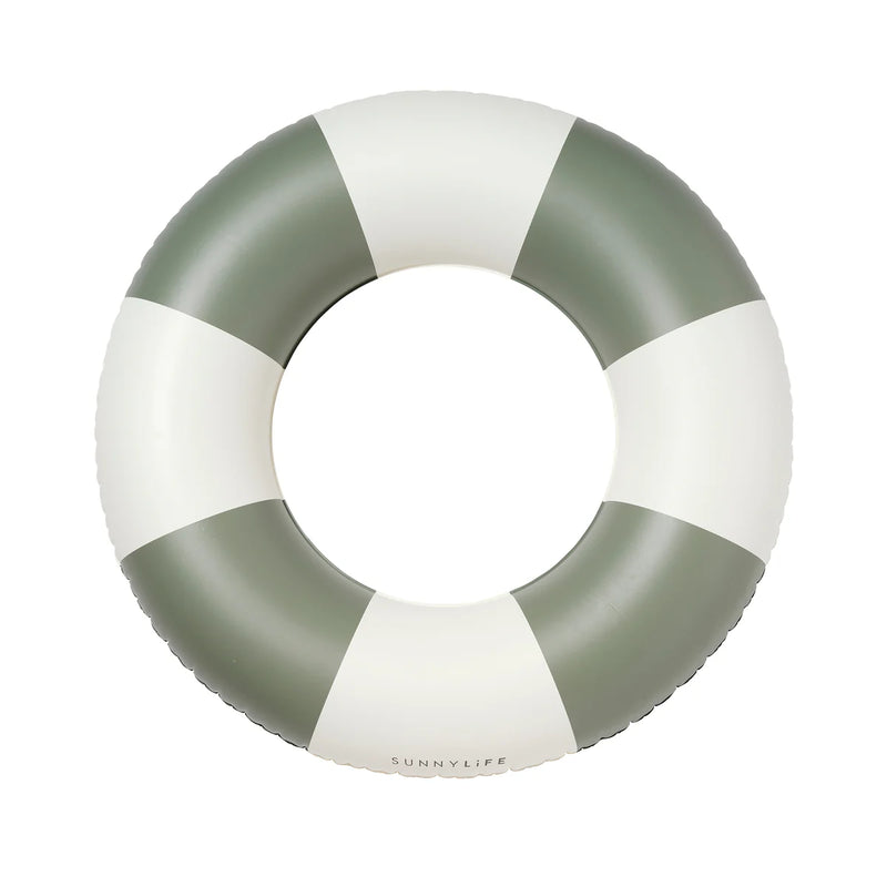 Slim Tube Pool Ring | Olive Stripe
