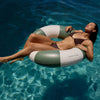 Slim Tube Pool Ring | Olive Stripe