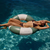 Slim Tube Pool Ring | Olive Stripe