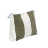 Terry Beach Pouch | The Vacay Olive Stripe