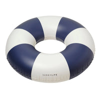 Tube Pool Ring Navy Stripe