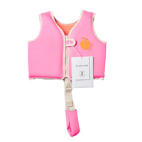 Kids Swim Vest 2-3 Poppy the Peach Neon Pink