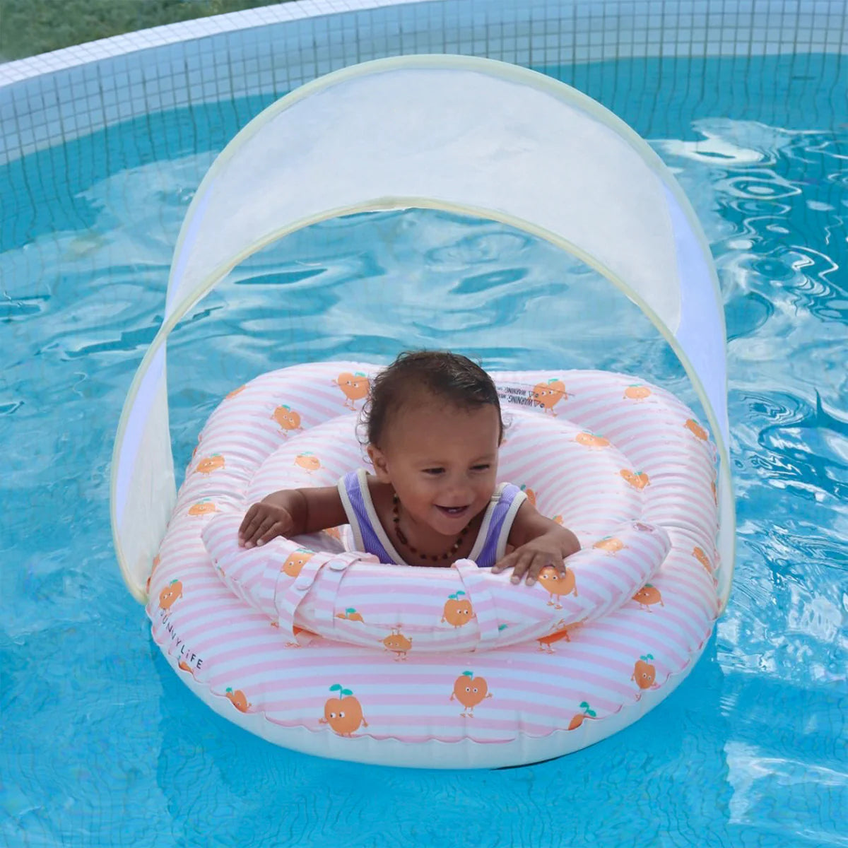 Interactive Baby Float Poppy the Peach Pink Stripe
