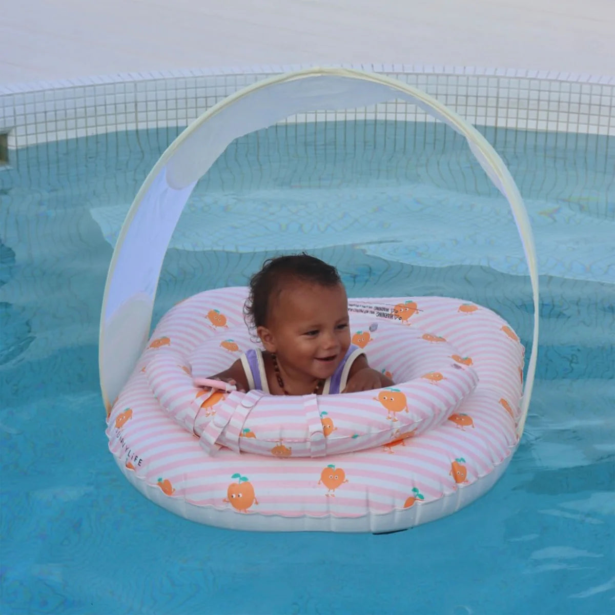 Interactive Baby Float Poppy the Peach Pink Stripe