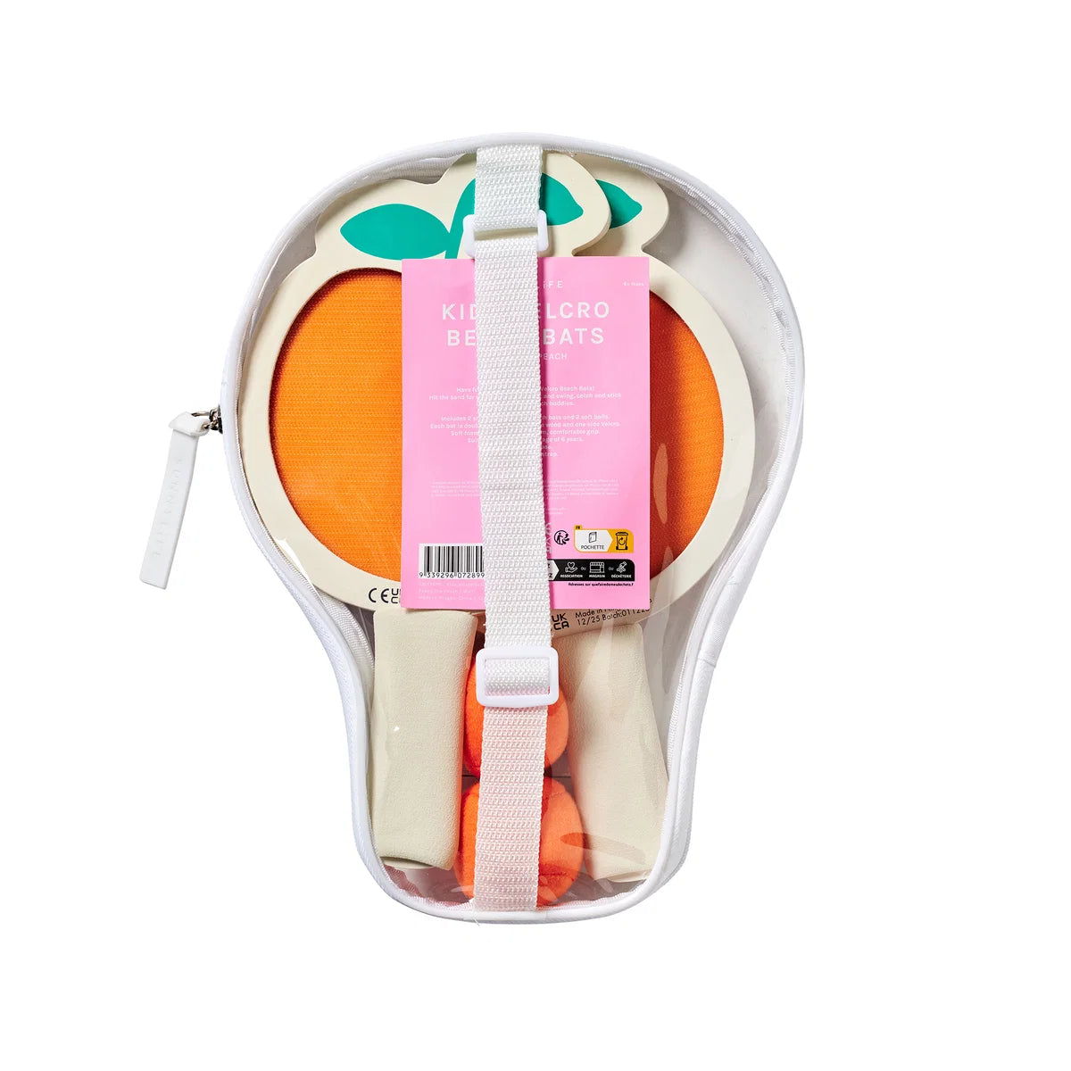 Kids Velcro Beach Bats Poppy the Peach Multi