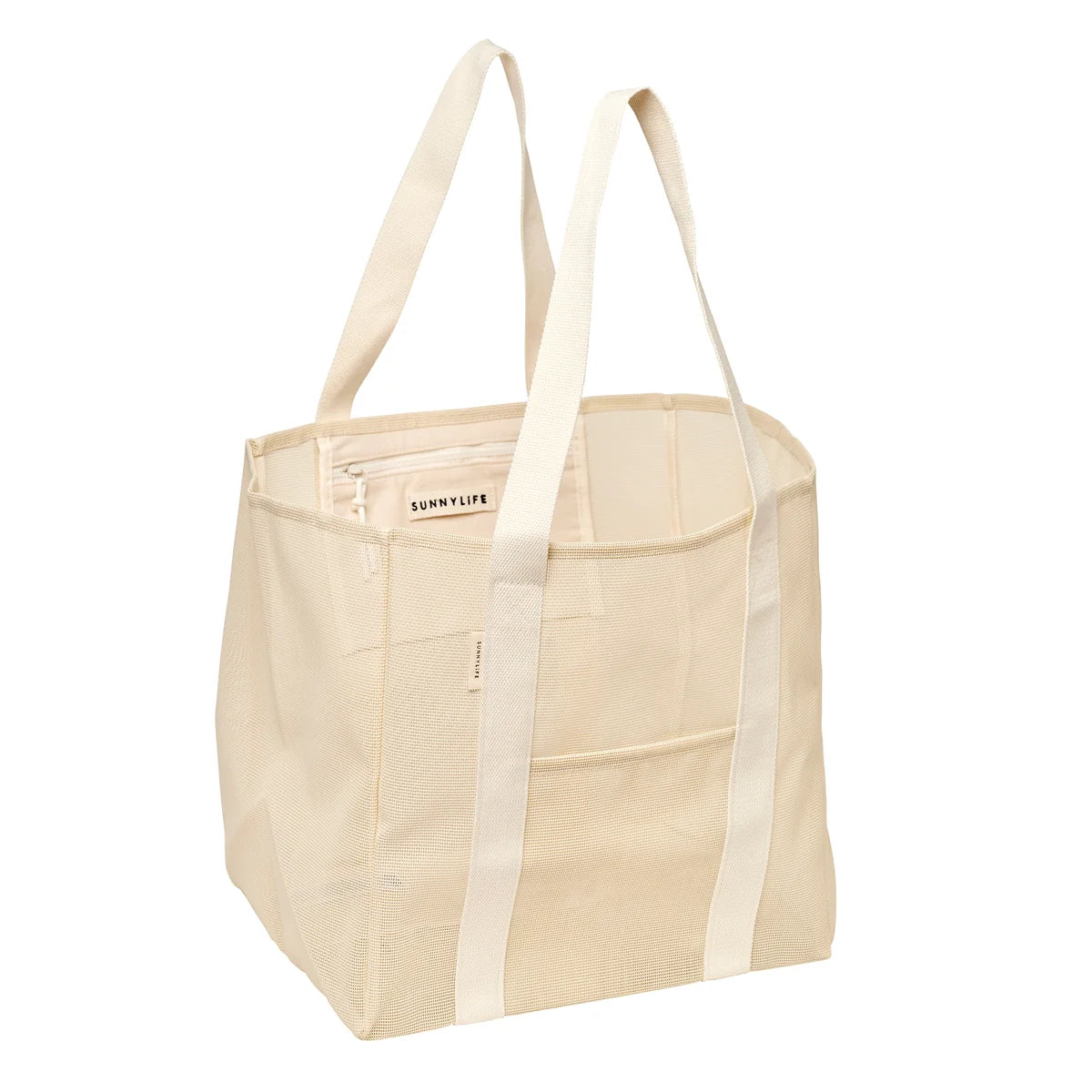 Mesh Beach Bag Oyster Cream