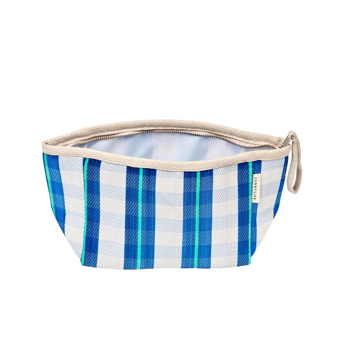 Recycled Nylon Beach Pouch La Mer Blue Neon