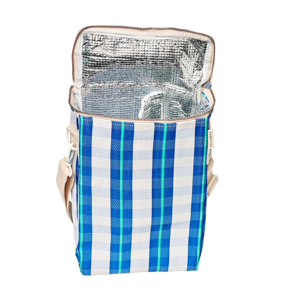 Recycled Nylon Drinks Cooler Bag La Mer Blue Neon