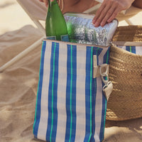 Recycled Nylon Drinks Cooler Bag La Mer Blue Neon
