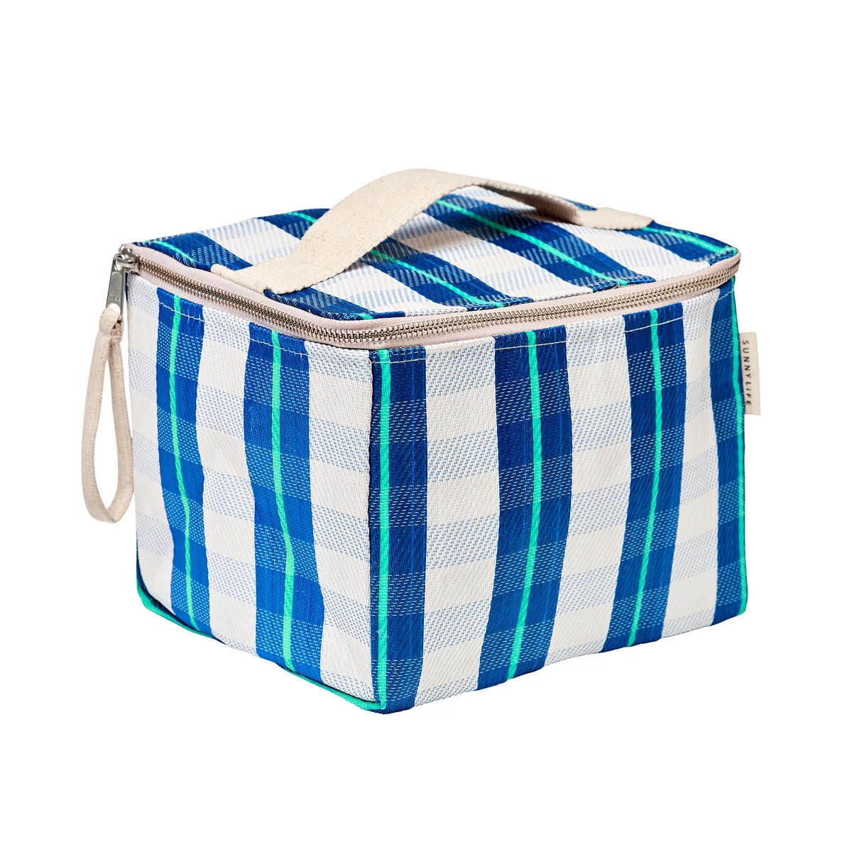 Recycled Nylon Lunch Cooler Bag La Mer Blue Neon