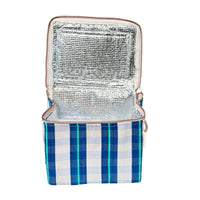 Recycled Nylon Lunch Cooler Bag La Mer Blue Neon