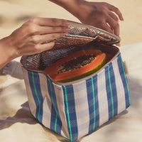Recycled Nylon Lunch Cooler Bag La Mer Blue Neon