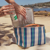 Recycled Nylon Lunch Cooler Bag La Mer Blue Neon