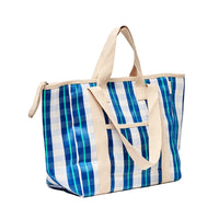 Recycled Nylon Cooler Tote Bag La Mer Blue Neon