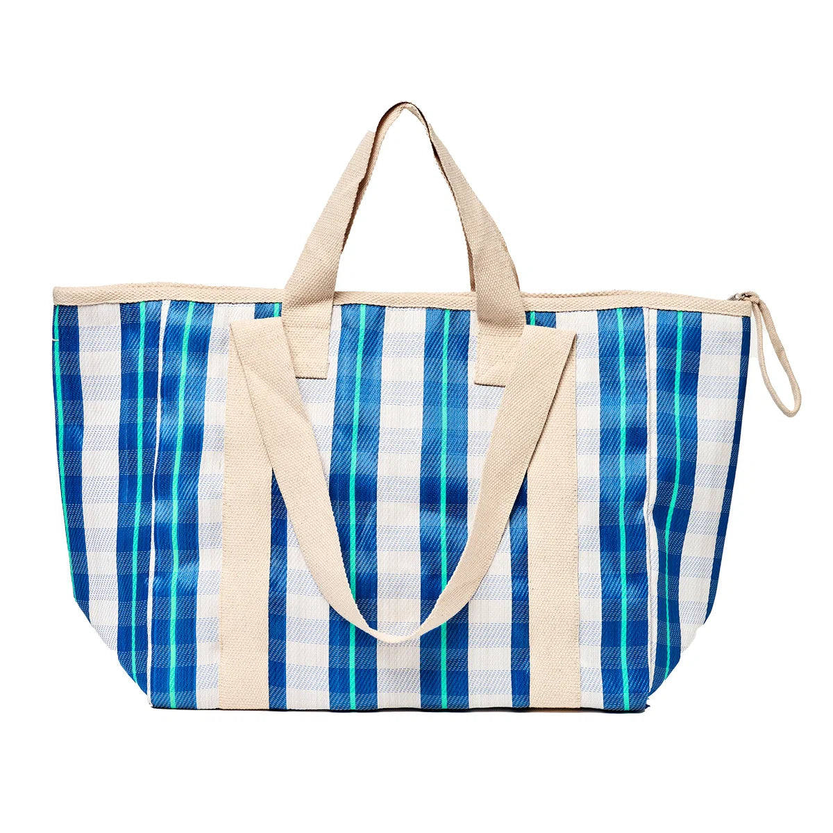 Recycled Nylon Cooler Tote Bag La Mer Blue Neon