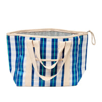 Recycled Nylon Cooler Tote Bag La Mer Blue Neon