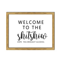 Shitshow Natural Framed Canvas Sign