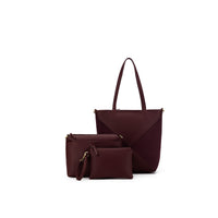 Renee 3 Piece Suedette Handbag | Burgundy