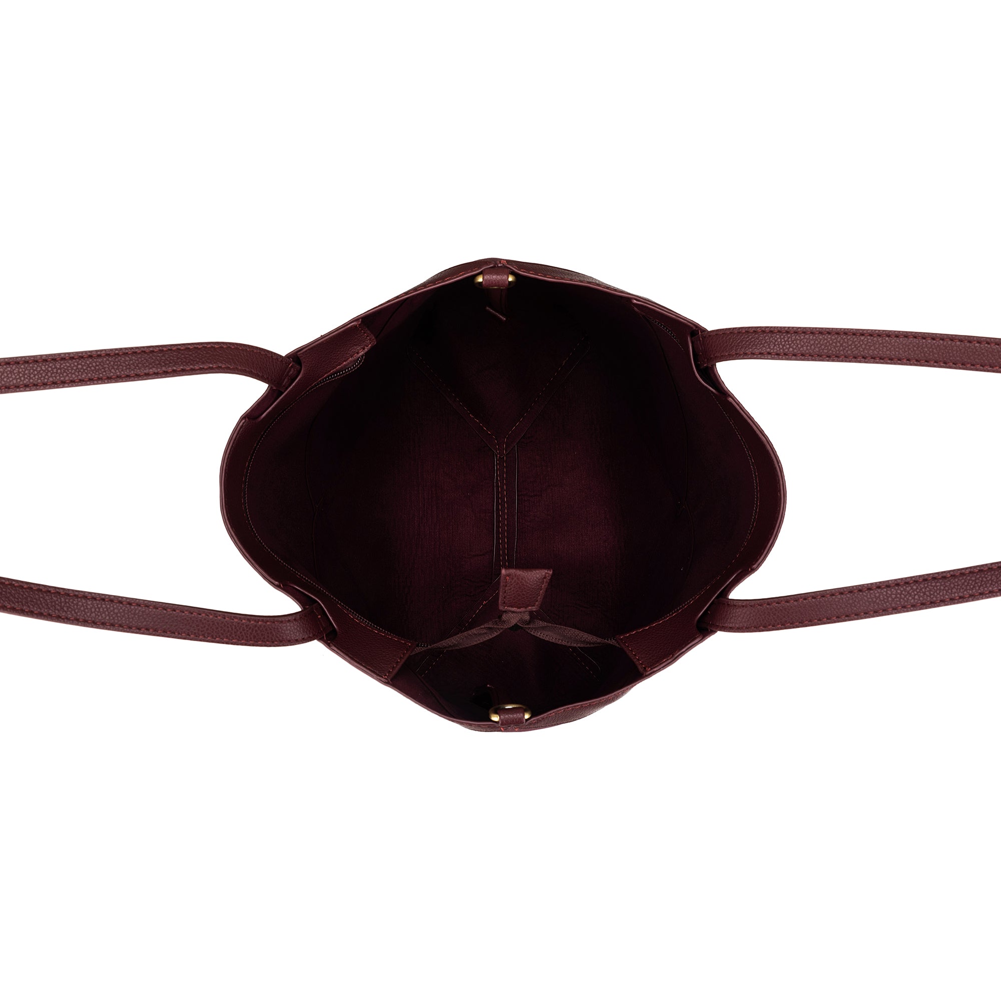 Renee 3 Piece Suedette Handbag | Burgundy