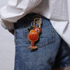 Beaded Keychain | Orange Cocktail