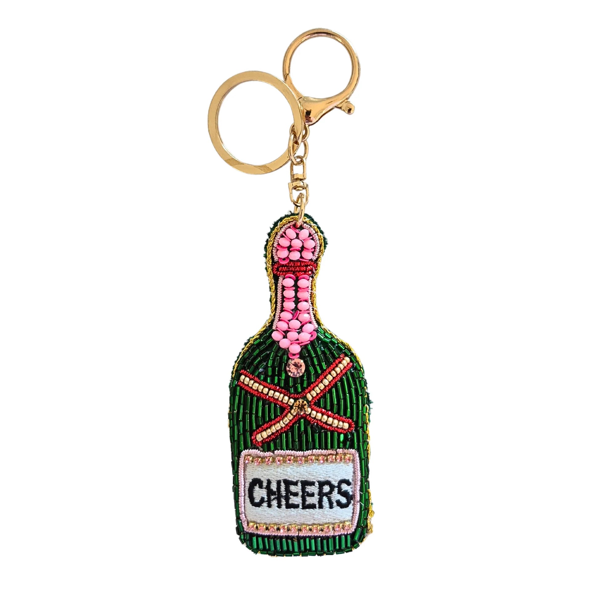 Beaded Keychain | Green Cheers