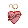 Beaded Keychain | Pink Heart Lover
