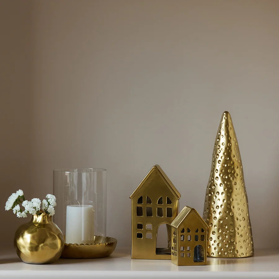 Gold Dimpled Christmas Tree Decor