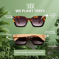 Flutter Desert Tort Sunglasses l Brown Lens l White Maple Arms