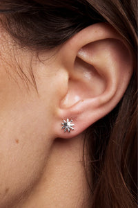 Petite Sun Silver Earring