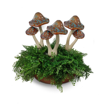 Mushroom Ceramic Brown Double