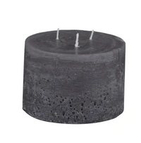 Terra Texture Pillar Candle | Charcoal