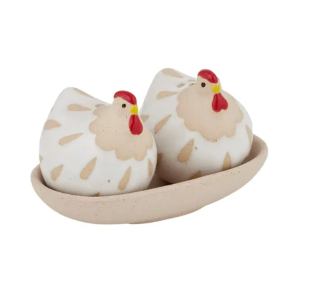 Charlie Chook Ceramic Salt & Pepper Shakers