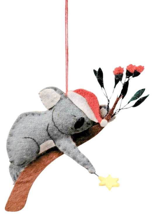 Renee Treml Koalas Hanging Decoration Grey