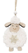 Fluffy Sheep Hanging Decorations White