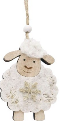 Fluffy Sheep Hanging Decorations White