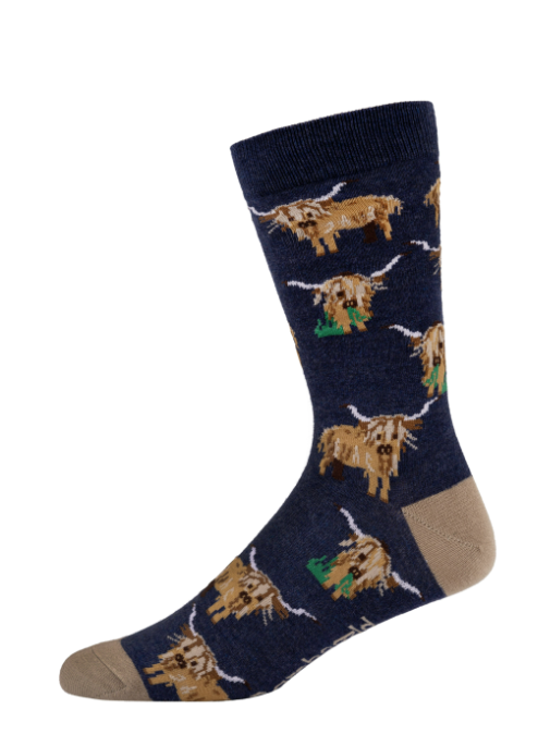 Hylander Cow | Mens Bamboo Sock