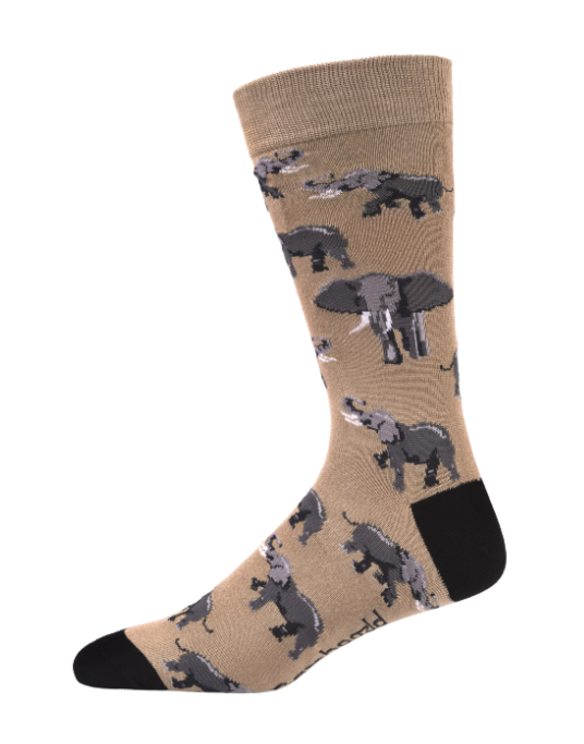 Elephant  | Mens Bamboo Sock